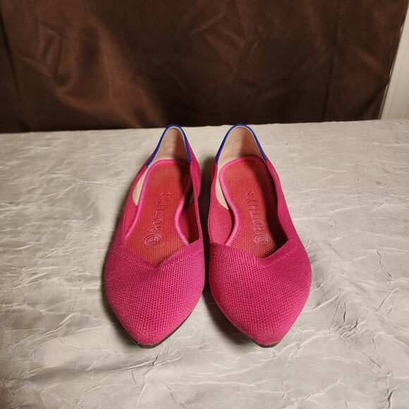 Rothy's The Point Dragon Fruit Shoes Flats Womens Size 7 Balletcore Feminine - Picture 2 of 6